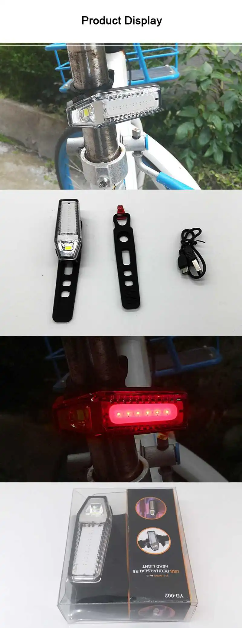 XANES TL22 USB Rechargeable Electric Scooter Motorcycle E-bike Bike Bicycle Cycling Light for Camping Torch Lamp LED Lantern