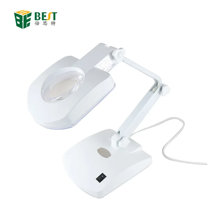 

Table Lighted Magnifier Mobile Phone Repair Tool Folding Iron Bracket Lamp Reading Beauty Lighting Lamp Magnifying Glass