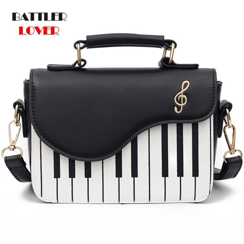 Totes Pouch Shoulder-Bag Piano-Pattern Ladies Handbag Crossbody Fashion Cute Womens