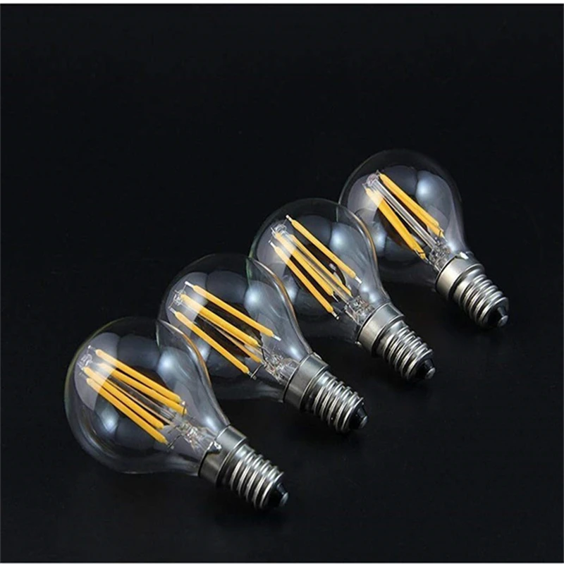 LED Bombillas 빛 E27 에디슨 유리 램프 G45 Led 필라멘트 전구 E14 4W 8W 12W 골동품 레트로 빈티지 Led 전구 220V