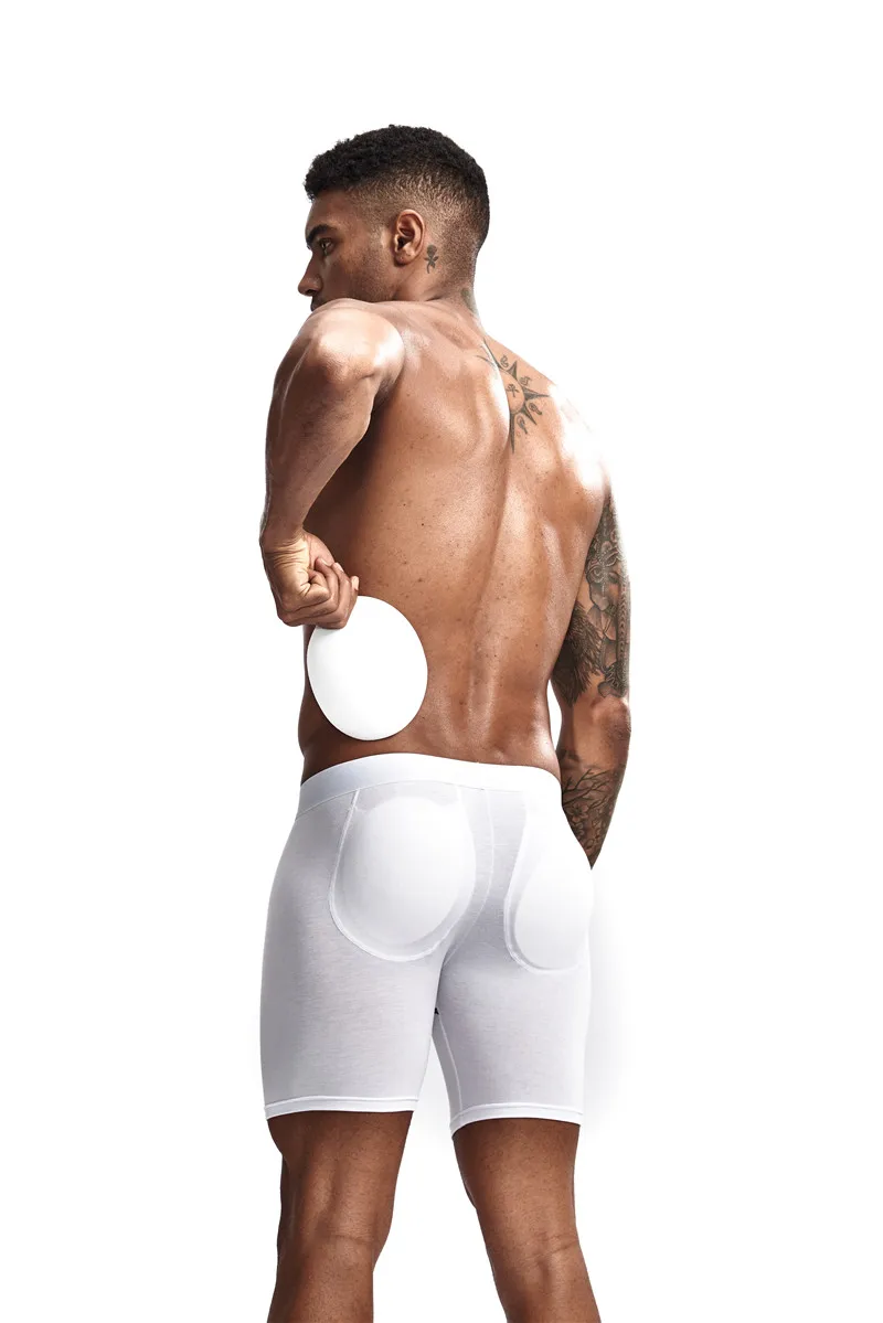 Jockmail, Длинные боксеры, мужское нижнее белье, мужское нижнее белье, для увеличения попа, с подкладкой, для багажника, съемная подкладка, для подтягивания попа и увеличения, посылка, черный цвет