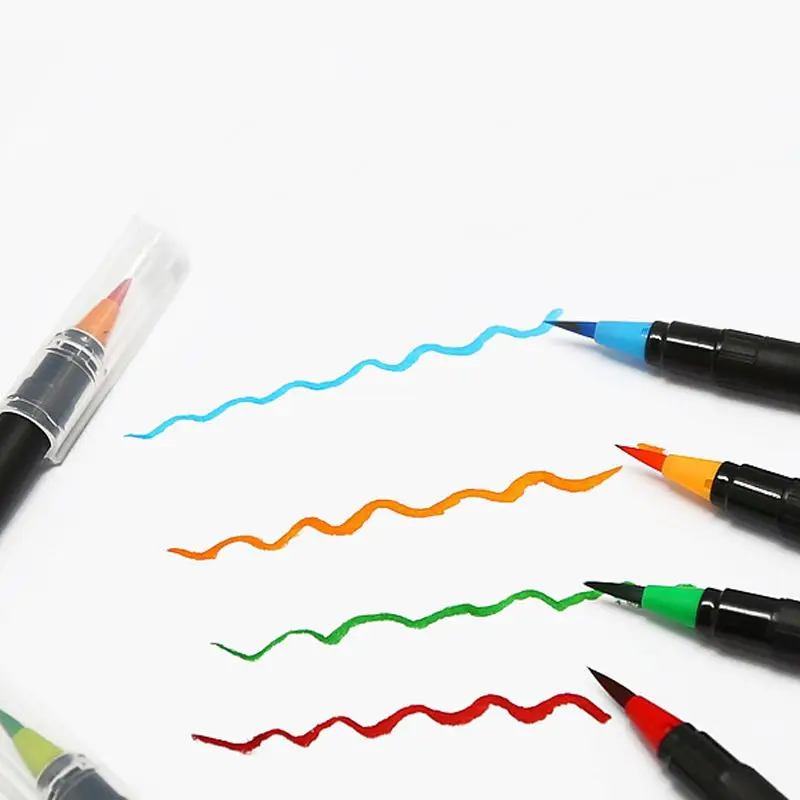 1 шт. 20 цветов фломастеры с мягкой головкой кисть для рисования водопроводная ручка Креативные ручки для каллиграфии Comic ручная щетка произвольного цвета