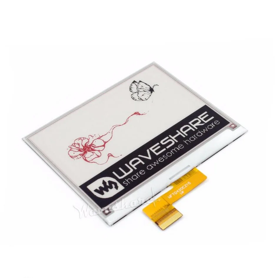AiSpark 4,2 дюймовый E-Ink Raw дисплей, 400x300, 4,2 'электронная бумага, три цвета дисплея: красный, черный, белый. SPI интерфейс, без PCB. Без подсветки