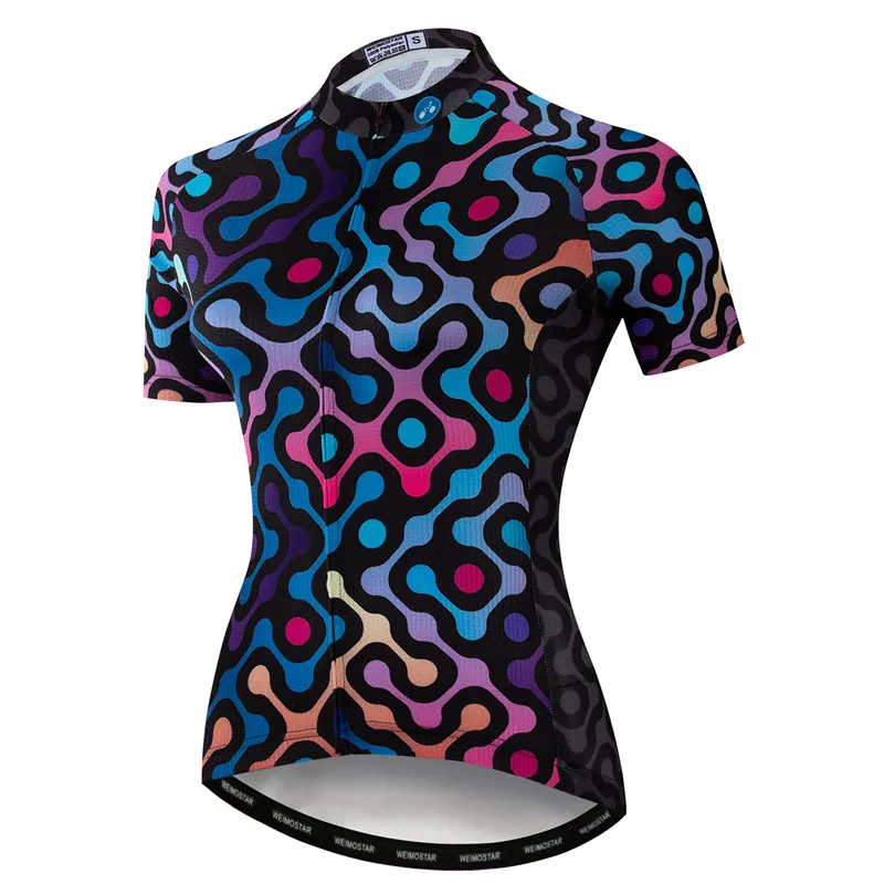 thumbnail image 1 of Weimostar 2024 - Maillot de ciclismo para mujer, manga corta, flores, ropa de ciclismo, camisetas de verano para bicicleta de montaña, camisetas deportivas de carreras para bicicleta, 1 of 5
