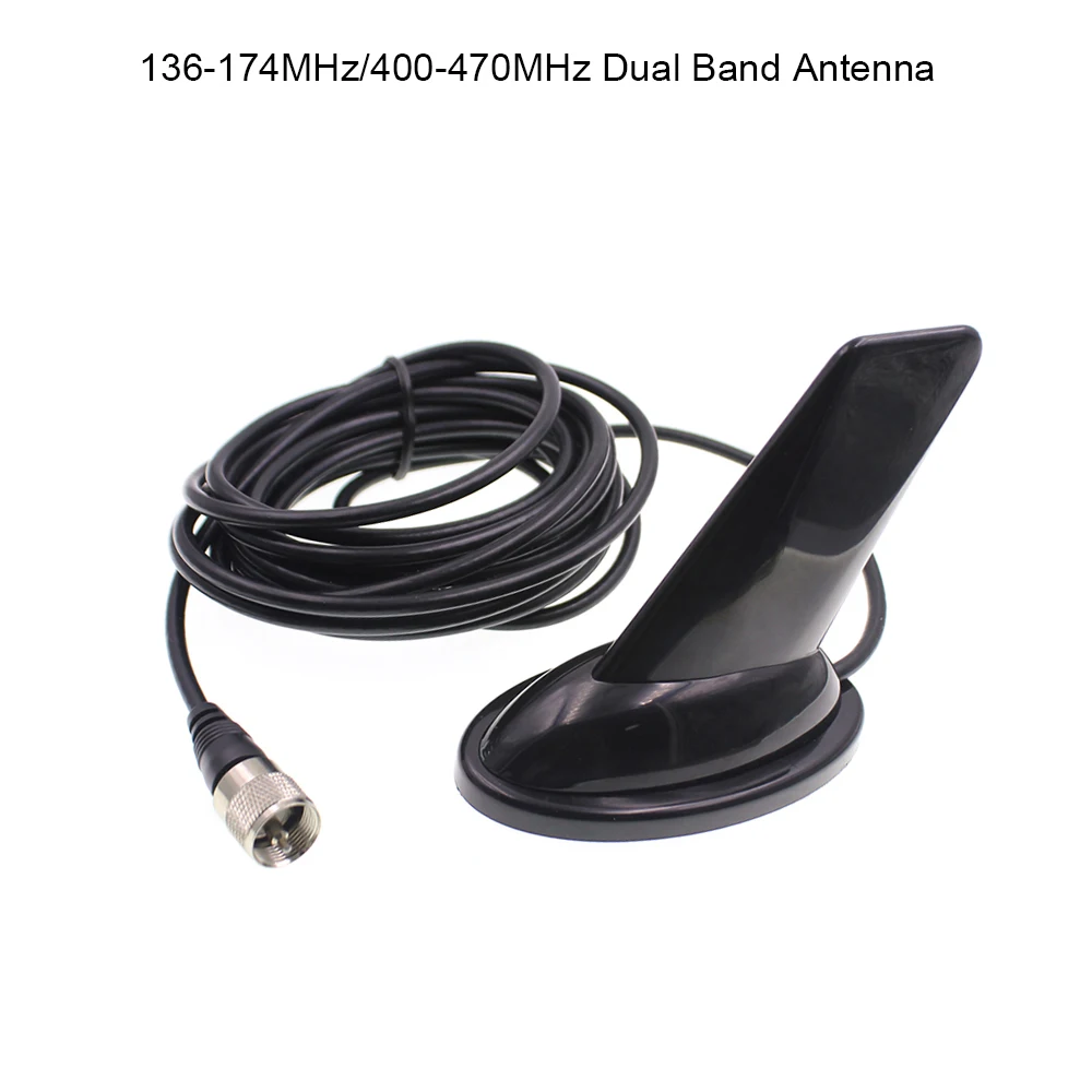 only antenna ANYSECU Dual Band "Акулий Плавник" Тип антенны 136-174 МГц& 400-470 МГц антенна для Baofeng UV-5R UV-82 UV-9R TH-UV8000D Walkie - Цвет: only antenna