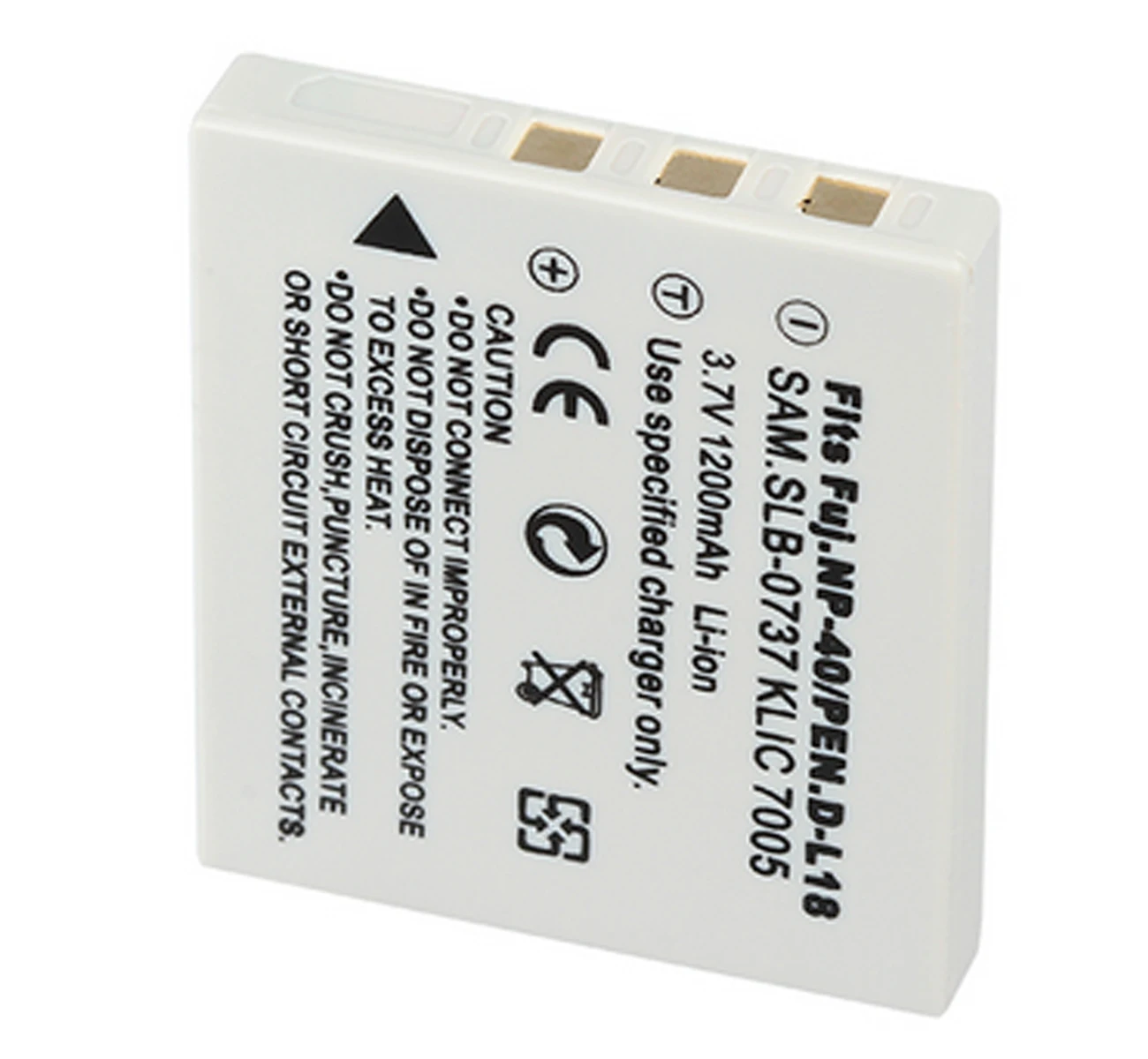 Аккумуляторная батарея для цифровой камеры Sanyo Xacti VPC-E760, VPC-E860, VPC-E870, VPC-E875, VPC-E875EX, VPC-E890, VPC-E1075, VPC-E1090