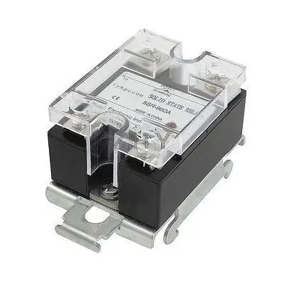 

DIN Rail Mount Single Phase Black Solid State Relay SSR 90A 3-32VDC 24-480VAC