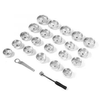 

23pcs Aluminum Oil Filter Removal Cap Wrench Socket Professional Remover Tool Kit Repair Tools Set klucze nasadowe