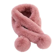 Новая модная женская верхняя одежда нагрудный шарф Зимний искусственный мех сплошной цвет сохраняет тепло воротник шаль шеи Болеро меховой шарф# BL5