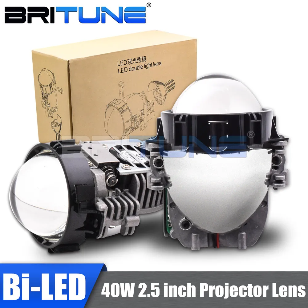 KIMISS 2.5 Inch 12V Car Headlight Assembly Kit Universal Metal Material Headlamp Projector Lens for H11