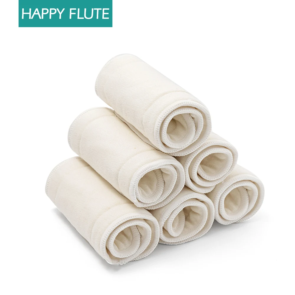 

Happy Flute 10 Pieces 4 Layers Hemp Diaper Nappy Insert