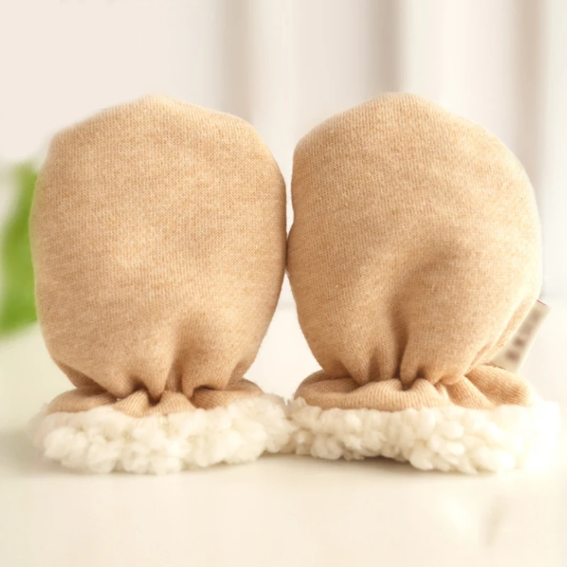 Gloves 1 пара теплых кашемировых перчаток из органического хлопка для детей на осень и зиму, утолщенные уличные перчатки с защитой от царапин - Цвет: Gloves