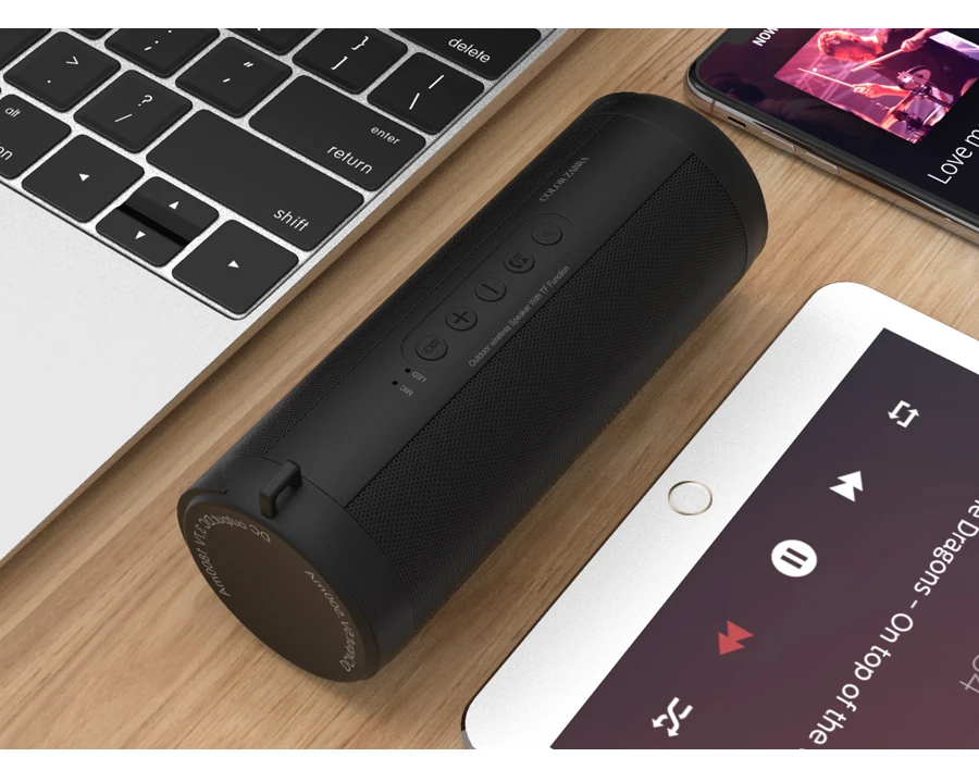 Водонепроницаемый Bluetooth музыкальный бас-динамик портативный открытый светодиодный фонарь Беспроводная колонка громкий динамик с TF картой fm-радио Aux вход
