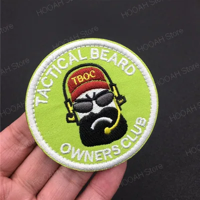 fruit-green Русский шеврон Tactical beard белая борода вышивка нарукавник крючок и петля патч держатель Клуб Эмблема военная армия полоса значок патч - Цвет: fruit-green
