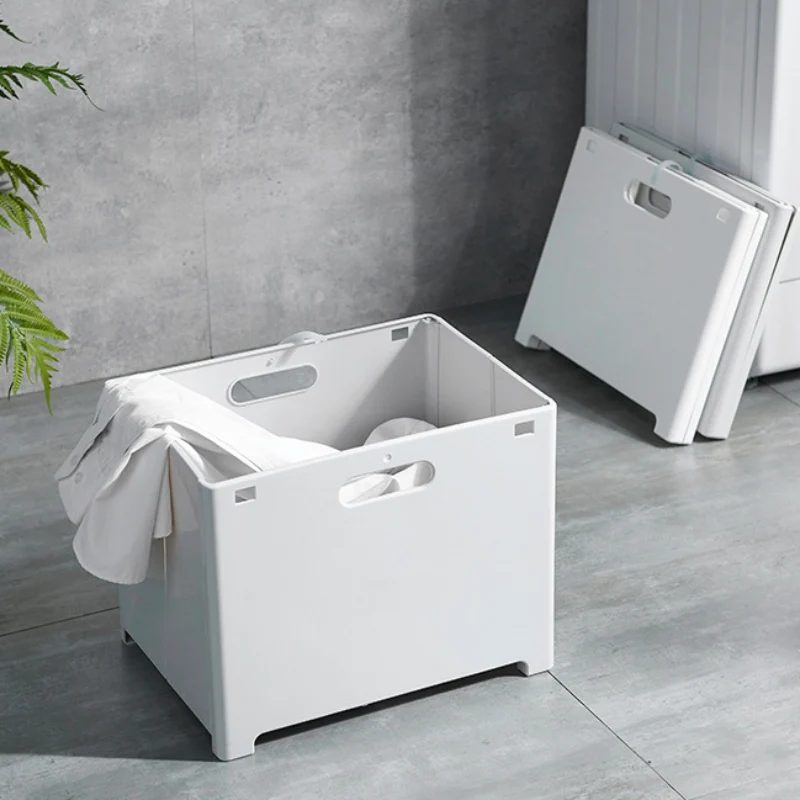 

Foldable Punch-free Bathroom Storage Basket Laundry Basket Wall Hanging Moisture-Resistant Laundry Basket Storage0