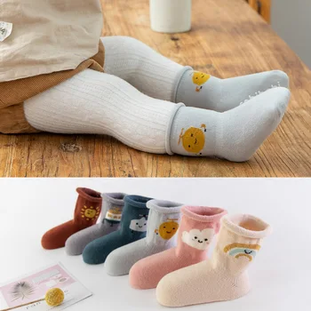 

Newborn Baby Anti Slip Socks Kids Boys Girls Cute Weather Robot Cartoon Loose Socks Children Clothing Shoes Accessories