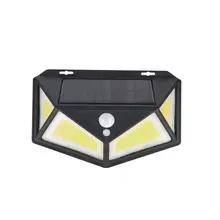 Светодиодный светильник на солнечной батарее s Открытый Солнечный садовый светильник с датчиком движения PIR водонепроницаемый солнечный светильник четырехсторонний светодиодный светильник на солнечной батарее