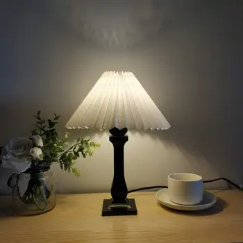 

Abajur Korean simple black square bottom solid color hotel room home decoration desktop decoration small desk lamp