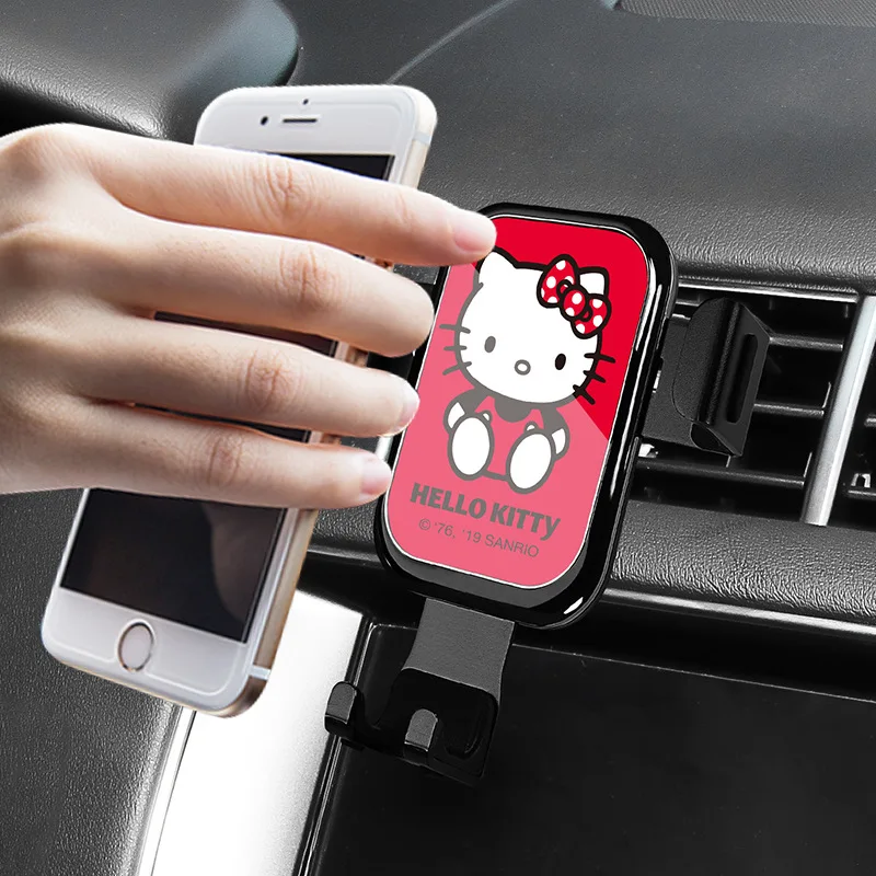 Titular do Telefone do Carro Titular do Carro Suporte do Telefone do Carro Ventilação de ar Acessórios do Carro Kitty Gato Gravidade Universal Auto Clipe Montagem 1pc 15 Cheap Suporte universal p carro