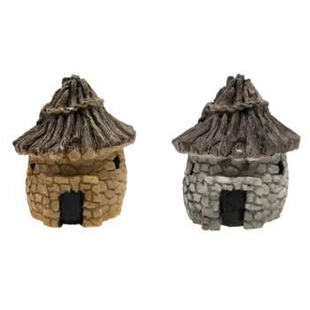 

SZS Hot Fairytale Garden Stone House Miniature Craft Mini Landscape Decoration