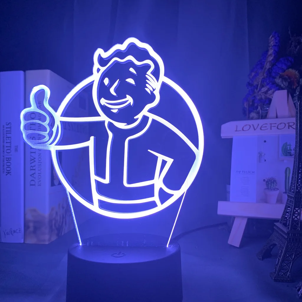 Светодиодный ночник с логотипом Game Fallout Shelter для детей украшение детской спальни классный Ночной светильник