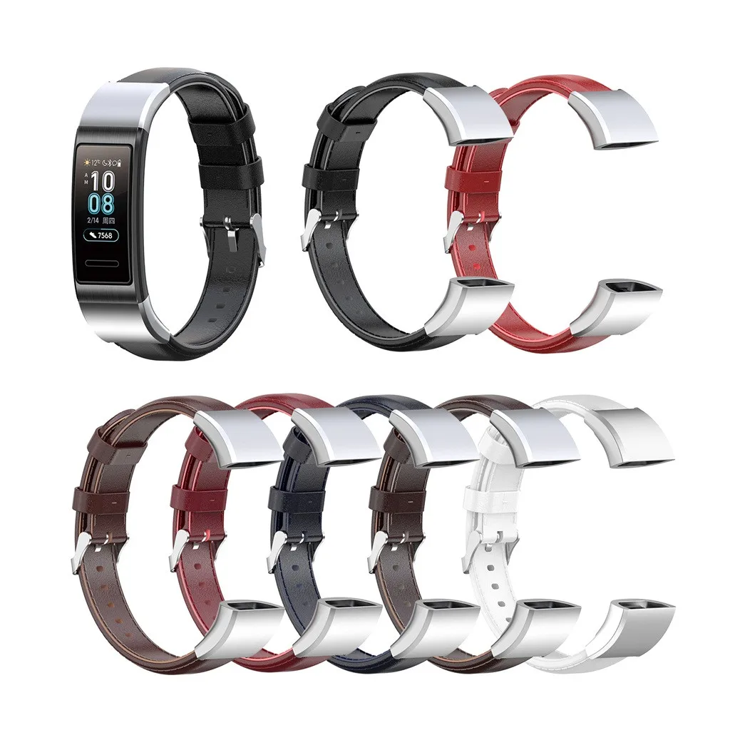 Кожа Замена Пряжка для ремешков наручных часов Ремешок Для huawei Band 3/3 Pro
