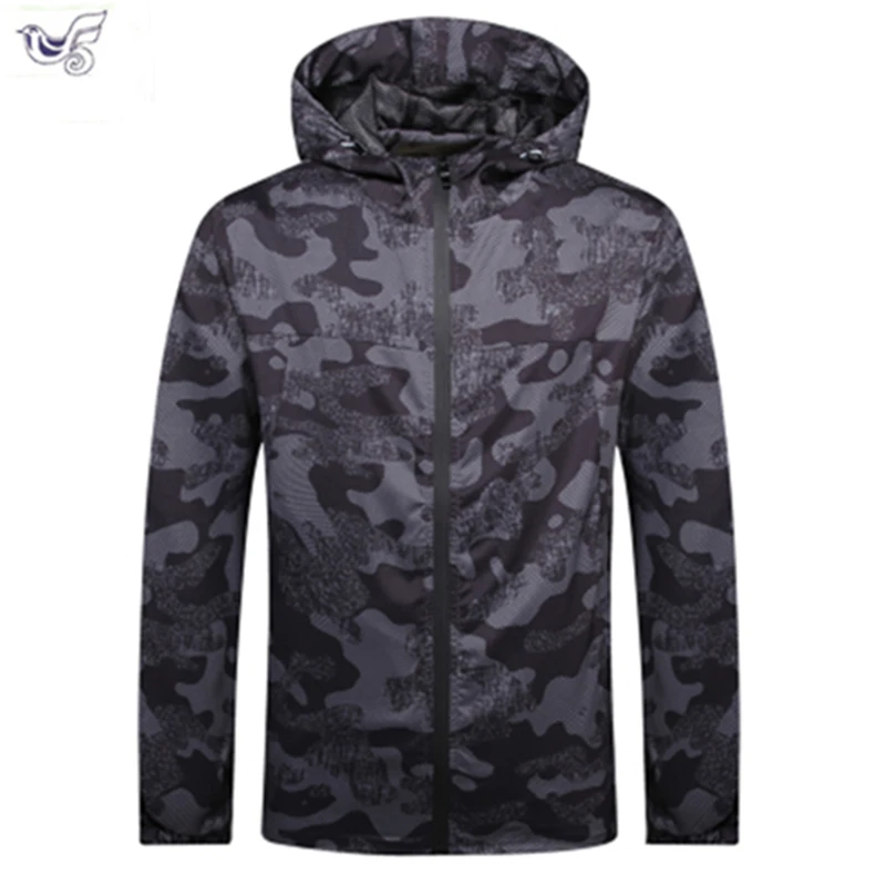 

XIYOUNIAO 2019 Spring Autumn Mens Casual Camouflage Hoodie Jacket Men Plus Size 4XL Waterproof Windbreaker Coat men` masculina