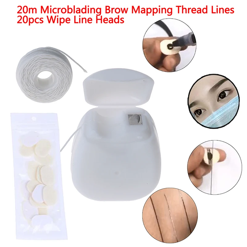 Pre-inked Brow Mapping струна для микроблейдинга, микроблейдинга, косметической татуажа, Перманентный визажист идеальный измерительный инструмент