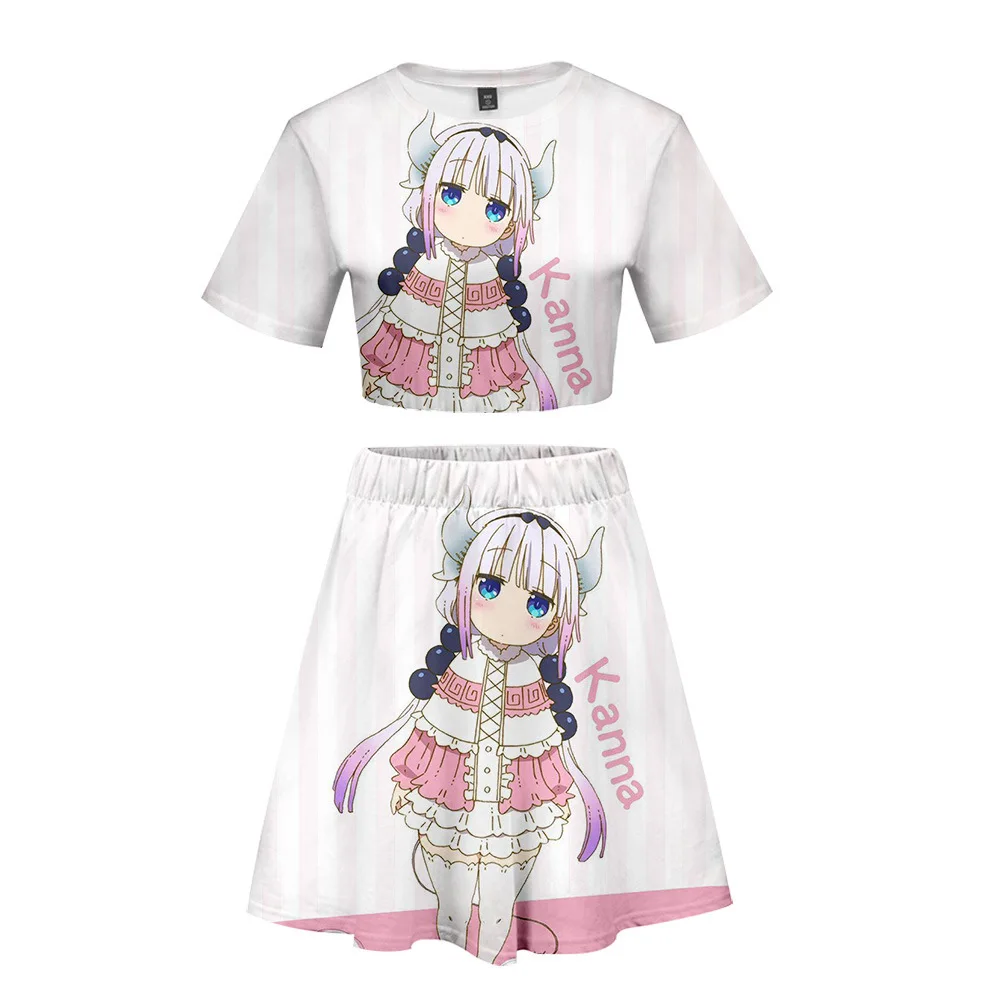 Аниме Кобаяши: спешлы 3D с принтом из двух предметов для малышей Сезон лето