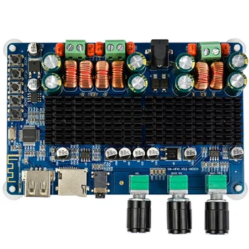 

Amplifiers o Board Amplificador Bluetooth USB TF Decoding 2.1 Channel Digital Amplifier Board 100W DC12-26V