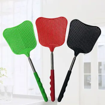 

3pcs Plantain Shape Extendable Fly Swatter Prevent Mosquito Insect Killer Pest Control with Stainless Steel Handle for Indoor