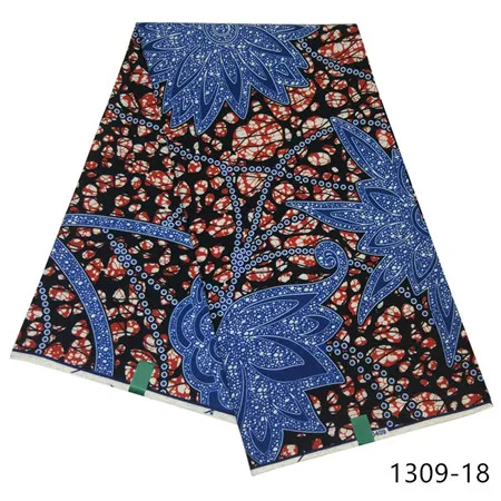african wax fabric kent fabrics 6yards ankara african wax prints wholesale cotton ghana wax fabric for dress 1309 - Цвет: 1309-18
