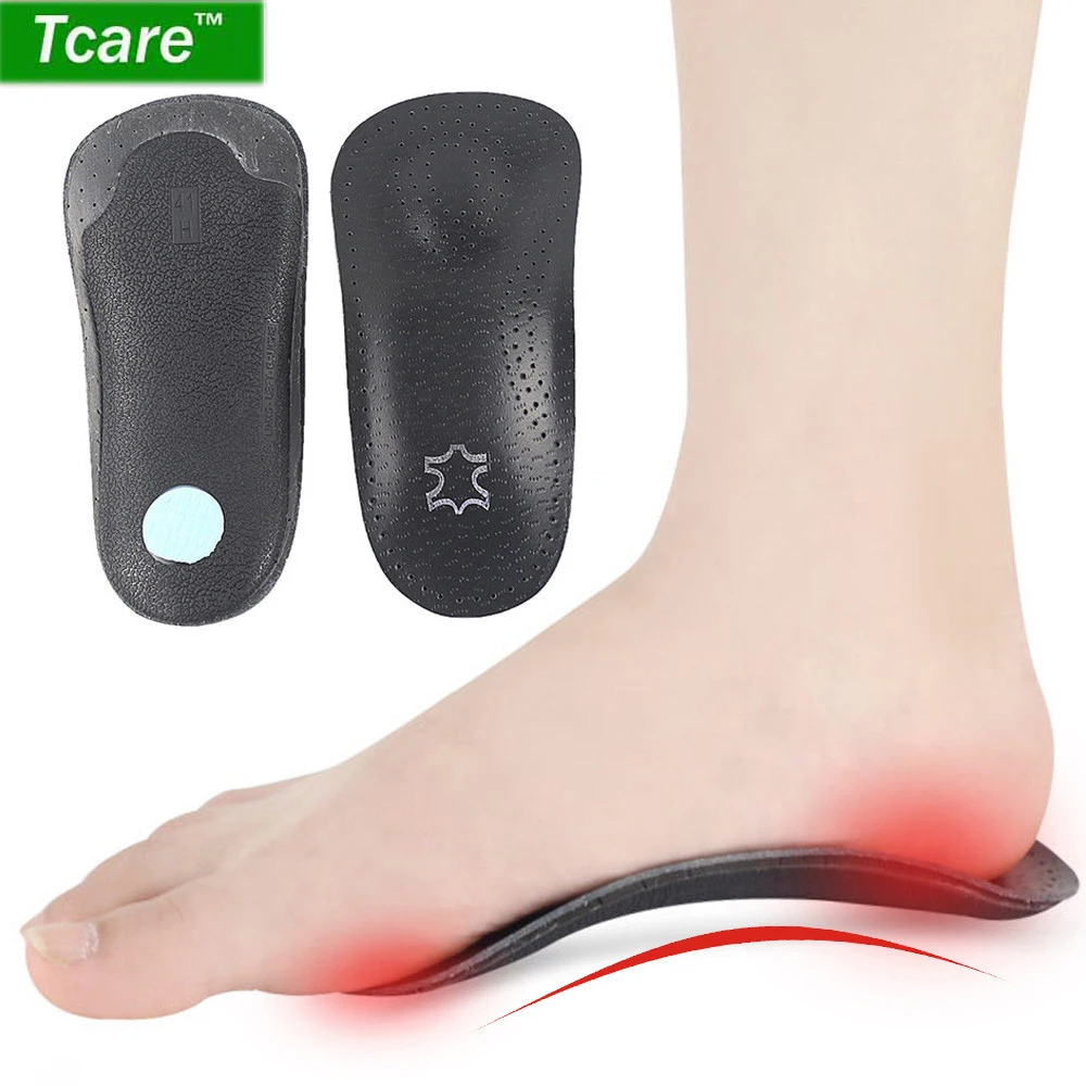 

1Pair Orthopedic Recycled Leather Shoe Insole, Sport Running Sports Basketball Shoe Insoles Pads Inserts Pain Relief