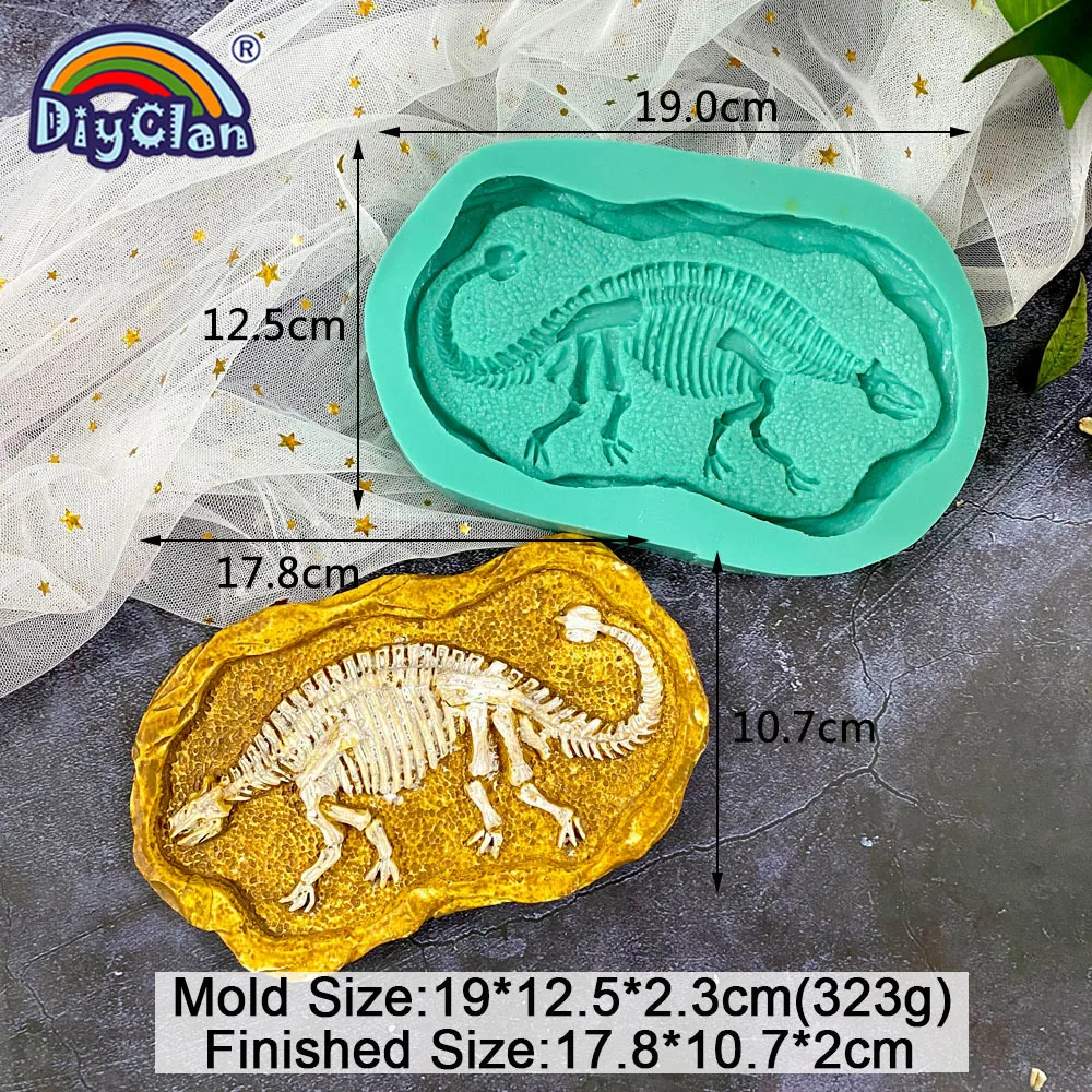 Dinosaurier-Skelett-Modell Silikonform Tyrannosaurus Ankylosaurus Gips-Harz-Handform Epoxidharz-Gießform für Kunsthandwerk – Detail 7