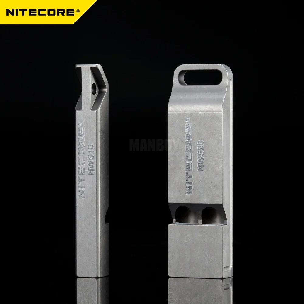 Свисток выживания NITECORE NWS20 2020 дБ спасательный титановый сплав универсальный