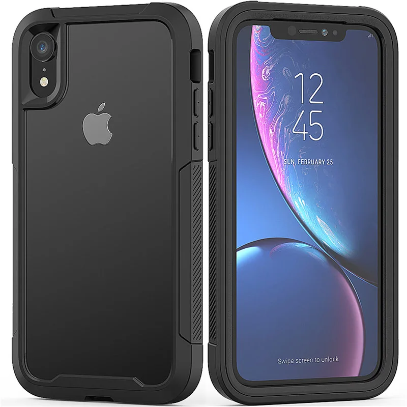 For iPhone 12 11 XR XS Max 8 7 Plus Shockproof Hybrid Armor Phone Case For iPhone 11Pro Max 6S Plus Hard PC TPU 2 in1 Full Cover iphone 13 pro clear case