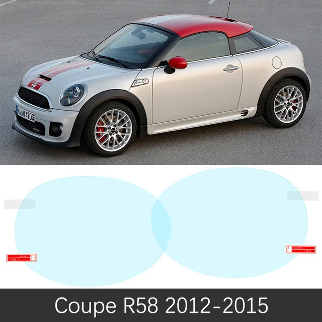Мини R55 R56 R57 R58 R59 R60 R61 Clubman Countryman люк Countryman Coupe полное покрытие противотуманная пленка заднего вида аксессуары для зеркал - Название цвета: Coupe R58 12-15