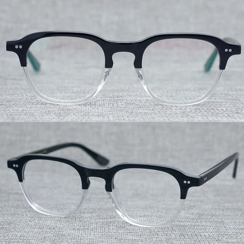 

Acetate Square Glasses Frame Women Men Vintage Transparent Clear Glasses Optical Prescription Eyeglasses Frames Eyewear Oculos
