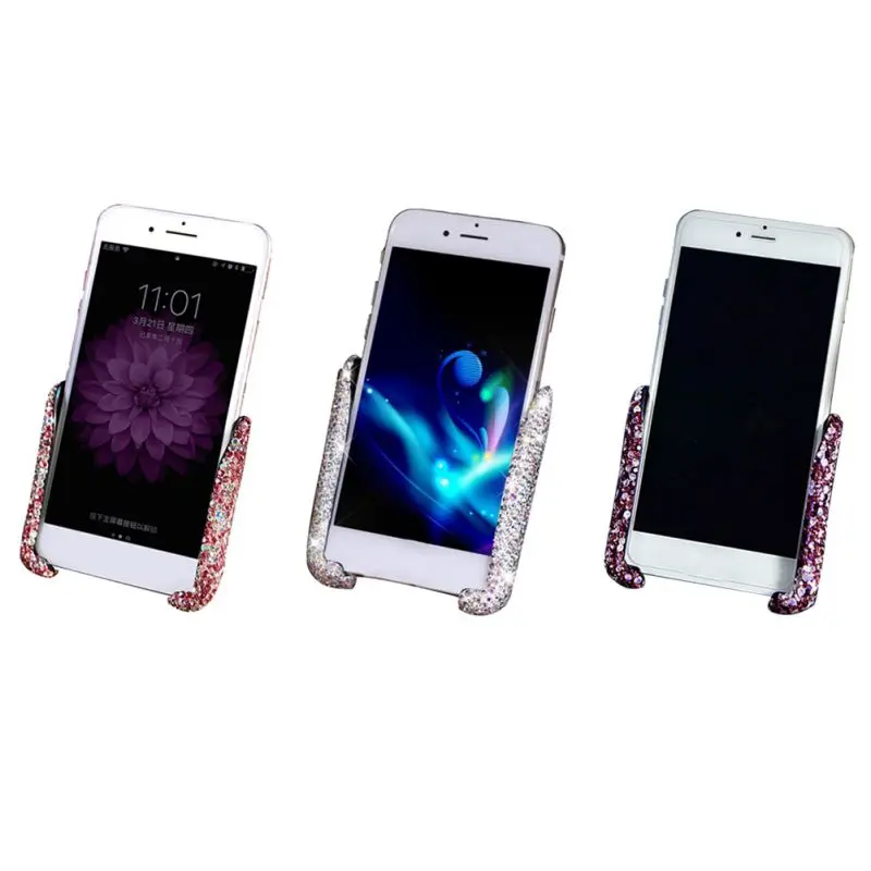 Для IPhone Android Bling Crystal Rhinestone Автомобильный держатель для телефона Air Vent