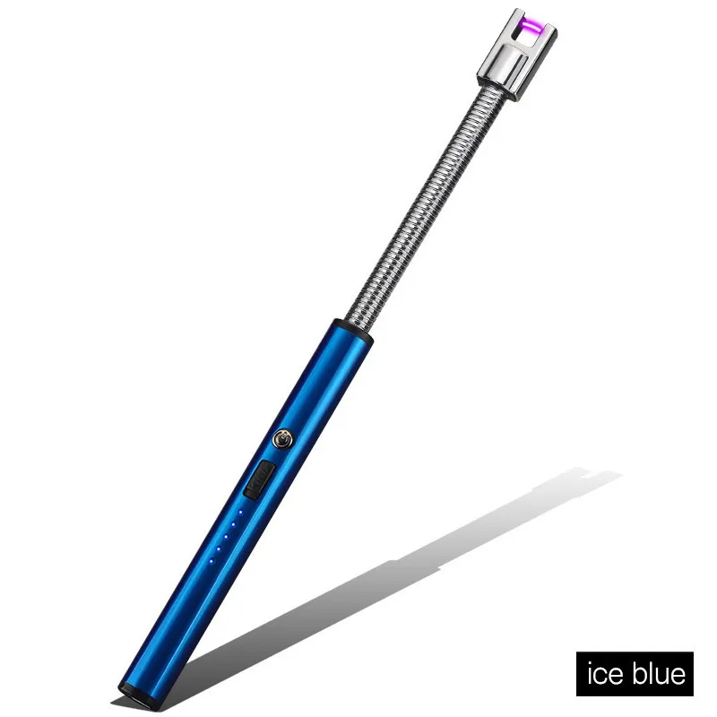 Bule USB перезаряжаемая кухонная Электрическая Зажигалка Ветрозащитная зажигалки для электронных сигарет плазменная импульсная дуга барбекю беспламенная Зажигалка инструменты - Цвет: Bule