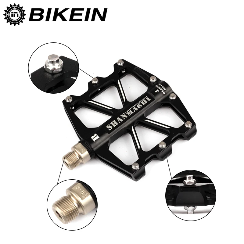 BIKEIN велосипедные педали на платформе для активного отдыха MTB алюминиевые педали с ЧПУ 4 герметичные подшипники BMX педали для горного велосипеда 6 цветов
