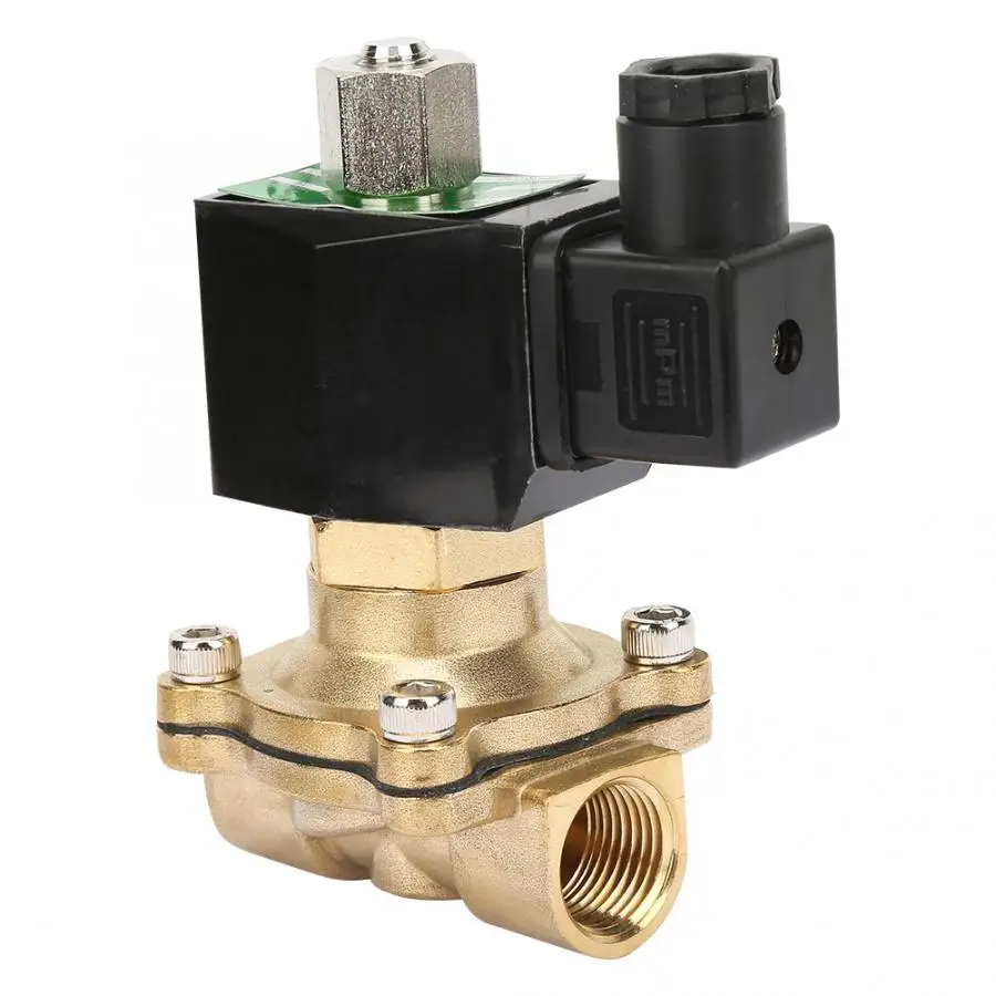 Fluid Controller G1/2" Electric Solenoid Valve DN15 NO Brass Electromagnetic Valve