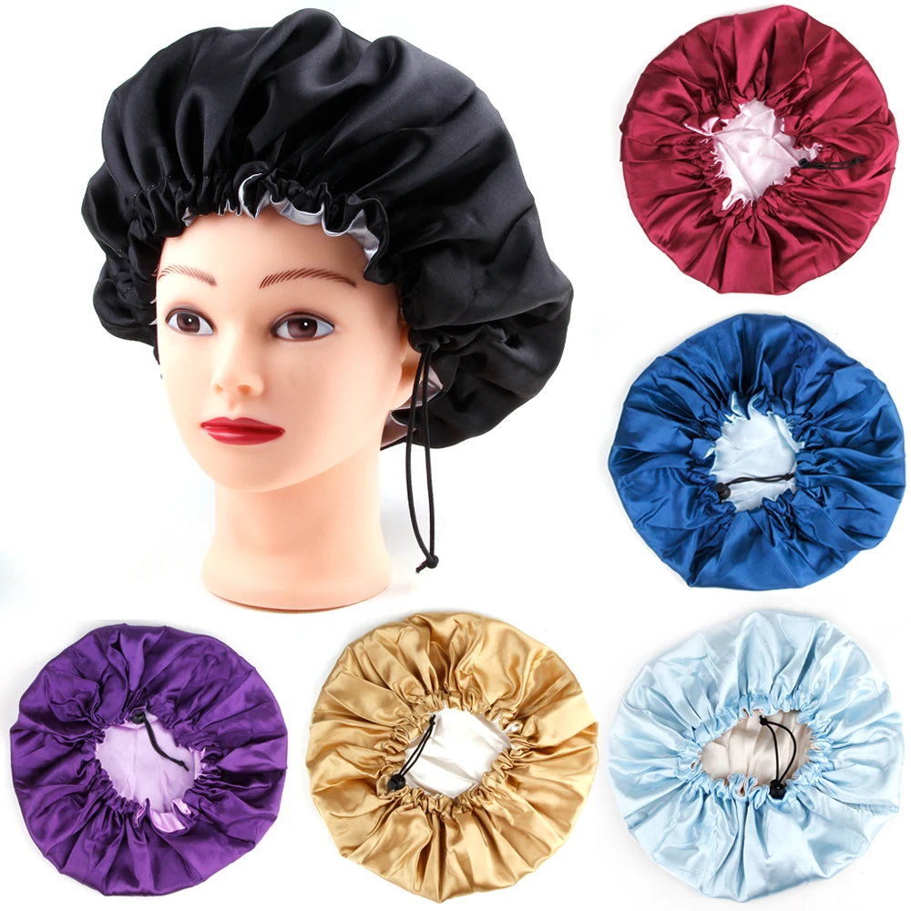 KLAARI Silk Bonnet Sleep Cap Silk Bonnet for Curly Hair Designer