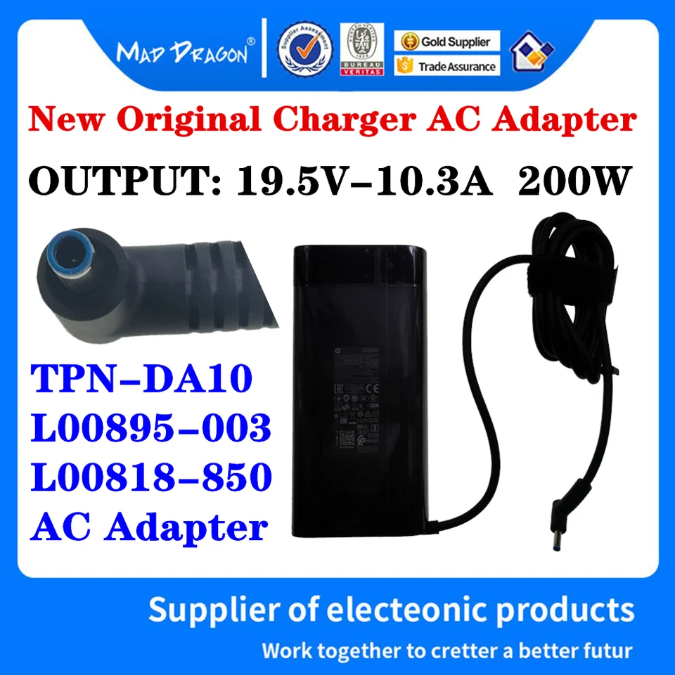 TPN-DA10 19.5V 10.3A 200W AC Adapter Charger For HP OMEN ZBook 17 G5