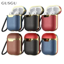 Кожаный чехол для Airpods, беспроводные чехлы для наушников, чехлы для Air Pods, Bluetooth, Earpods, коробка для наушников, защитный чехол
