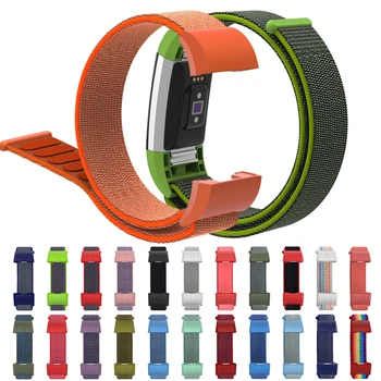 

Sport MagicTape Replacement Nylon Loop Bracelet Watch Band strap Tracker Wristband For Fitbit Charge 2 Smart Fitness Accessories