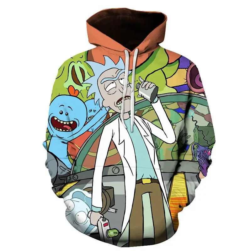 15 Rick and Morty Hot Wilderness Series Anime Hoodie 3D Print Sweatshirt Cool man Hoodie - Color: 15