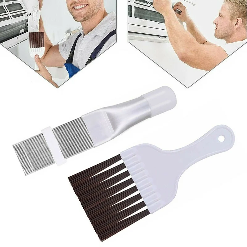 Air Conditioning Fin Comb Brush Condenser Blade Cleaning Repair Tools Coil Comb Condenser Radiator Universal Cleaning Brush Tool