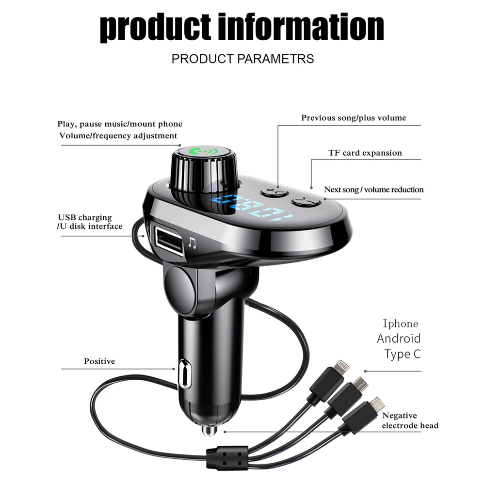 Mp3 Player Usb Charger Fm Modulator Car 
