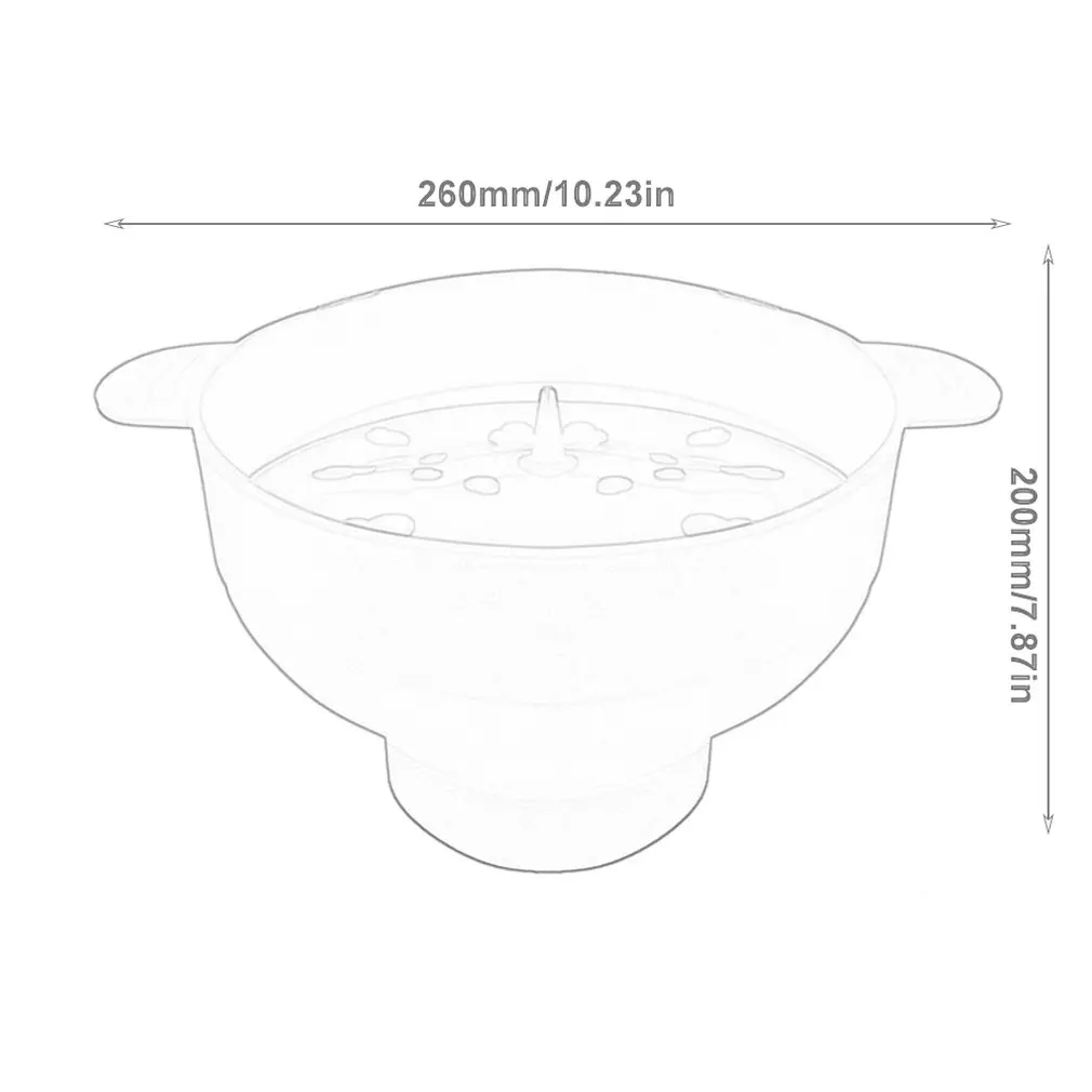 Силиконовая чаша для микроволновой печи для попкорна, складное ведро для попкорна, высокая температура, большое с крышкой, силиконовое ведро чаша для попкорна